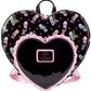 Loungefly Valfre Double Heart Mini Backpack Women's Double Strap Shoulder Bag Purse
