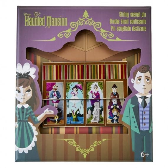 Loungefly Haunted Mansion Sliding Portraits 3-Inch Collector Pin