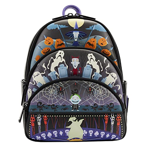 Loungefly Disney NBC Glow Triple Pocket Mini Backpack