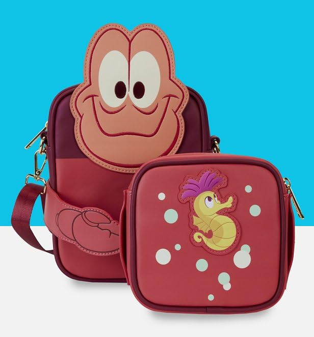 Loungefly Disney The Little Mermaid 35th Anniversary Sebastian Crossbody Bag