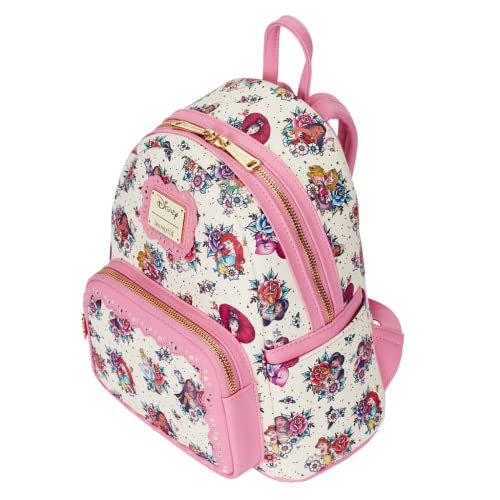 Loungefly Disney Princess Tattoo AOP Mini Backpack