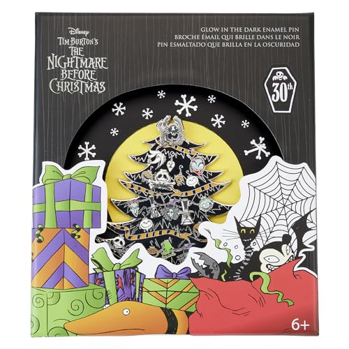 LOUNGEFLY DISNEY NBC GLOW IN THE DARK CHRISTMAS TREE 3 INCH PIN