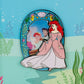 LOUNGEFLY DISNEY THE LITTLE MERMAID PRINCESS LENTICULAR 3 INCH PIN