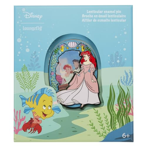 LOUNGEFLY DISNEY THE LITTLE MERMAID PRINCESS LENTICULAR 3 INCH PIN