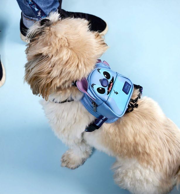 Loungefly Pets Disney Stitch Cosplay Mini Backpack Dog Harness (Large), Blue