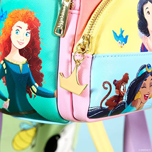 disney princess triple pocket mini backpack Loungefly Disney Princess Triple Pocket Mini Backpack