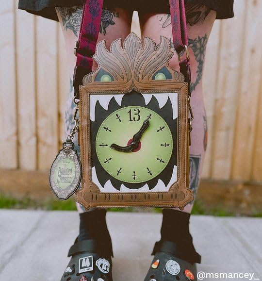 Loungefly Disney Haunted Mansion Clock Crossbody Bag