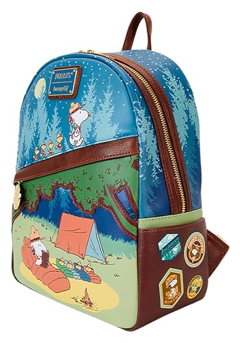 Loungefly Peanuts Beagle Scouts 50th Anniversary Womens Double Strap Shoulder Bag Purse