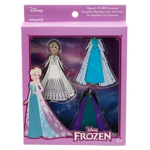 Loungefly Disney Elsa Paper Dolls Magnetic Pin Set
