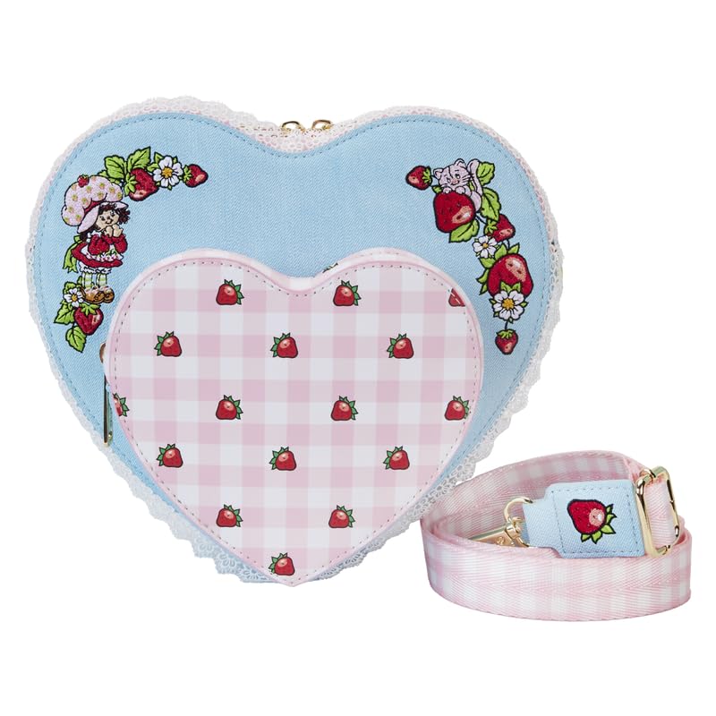 Loungefly Strawberry Shortcake Heart Shaped Figural Crossbody Bag