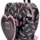 Loungefly Valfre Double Heart Mini Backpack Women's Double Strap Shoulder Bag Purse