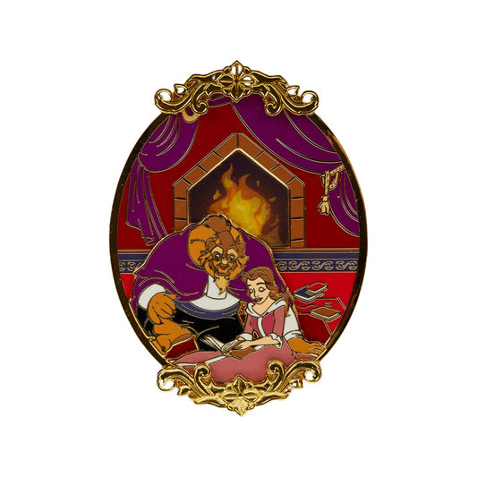 Loungefly Disney Beauty and the Beast Fireplace Scene 3" Collector Box Pin