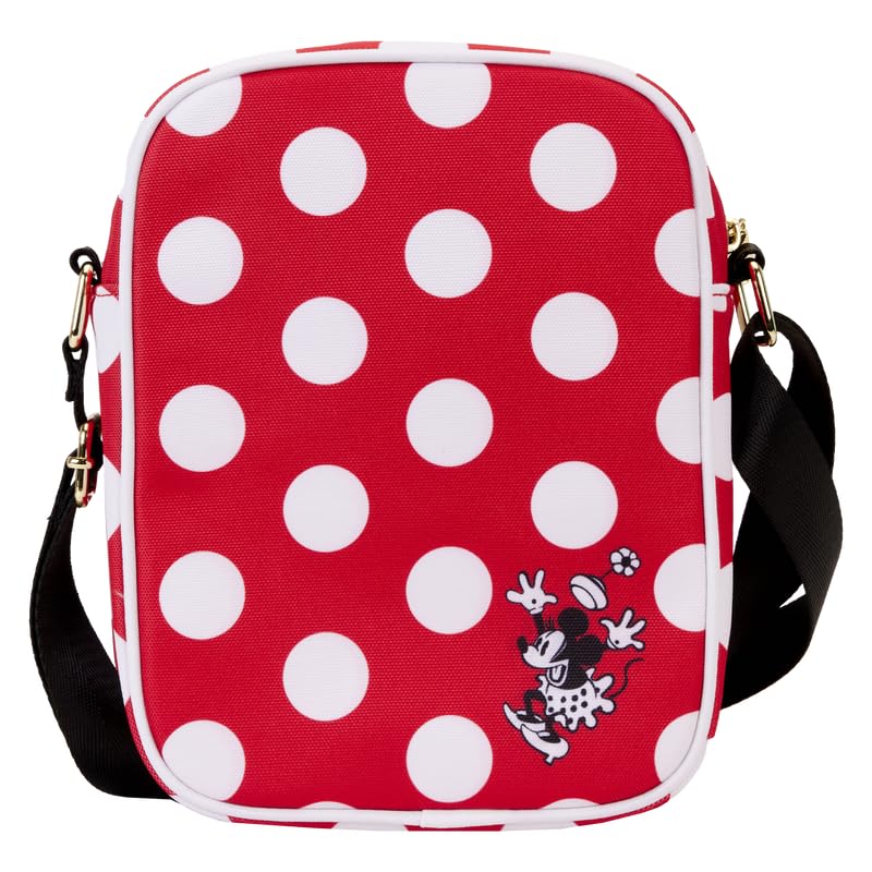Loungefly Disney Minnie Mouse Rock the Dots Nylon Passport Crossbody Bag