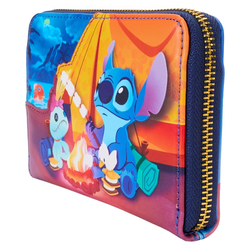 Loungefly Disney Stitch Camping Cuties Zip Around Wallet