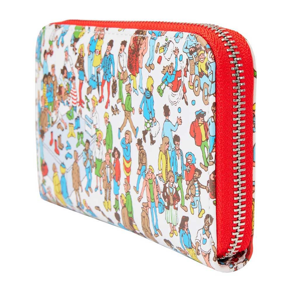 Loungefly Where's Waldo Allover Print Faux Leather Zip Around Wallet
