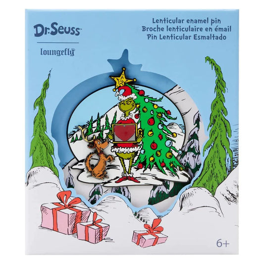 Loungefly Dr. Seuss' How the Grinch Stole Christmas! Lenticular Heart 3" Collector Box Pin