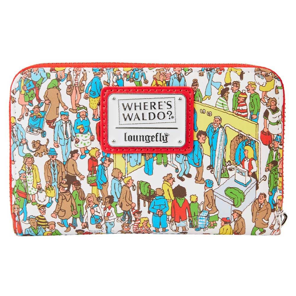 Loungefly Where's Waldo Allover Print Faux Leather Zip Around Wallet