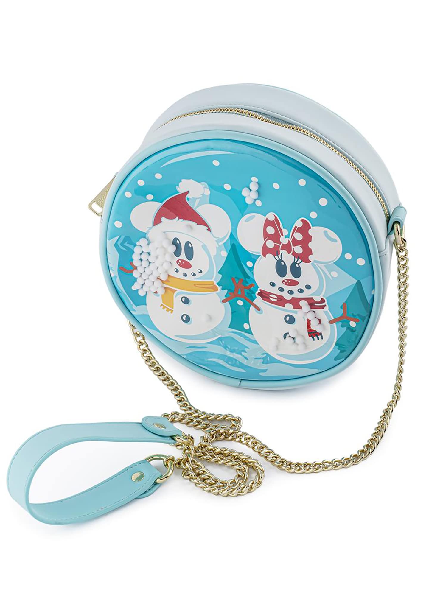 Loungefly X Disney Mickey & Minnie Snow Globe Crossbody Bag - Fashion Cute Crossbody Bags